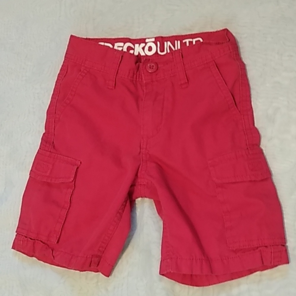Red ecko shorts size 5